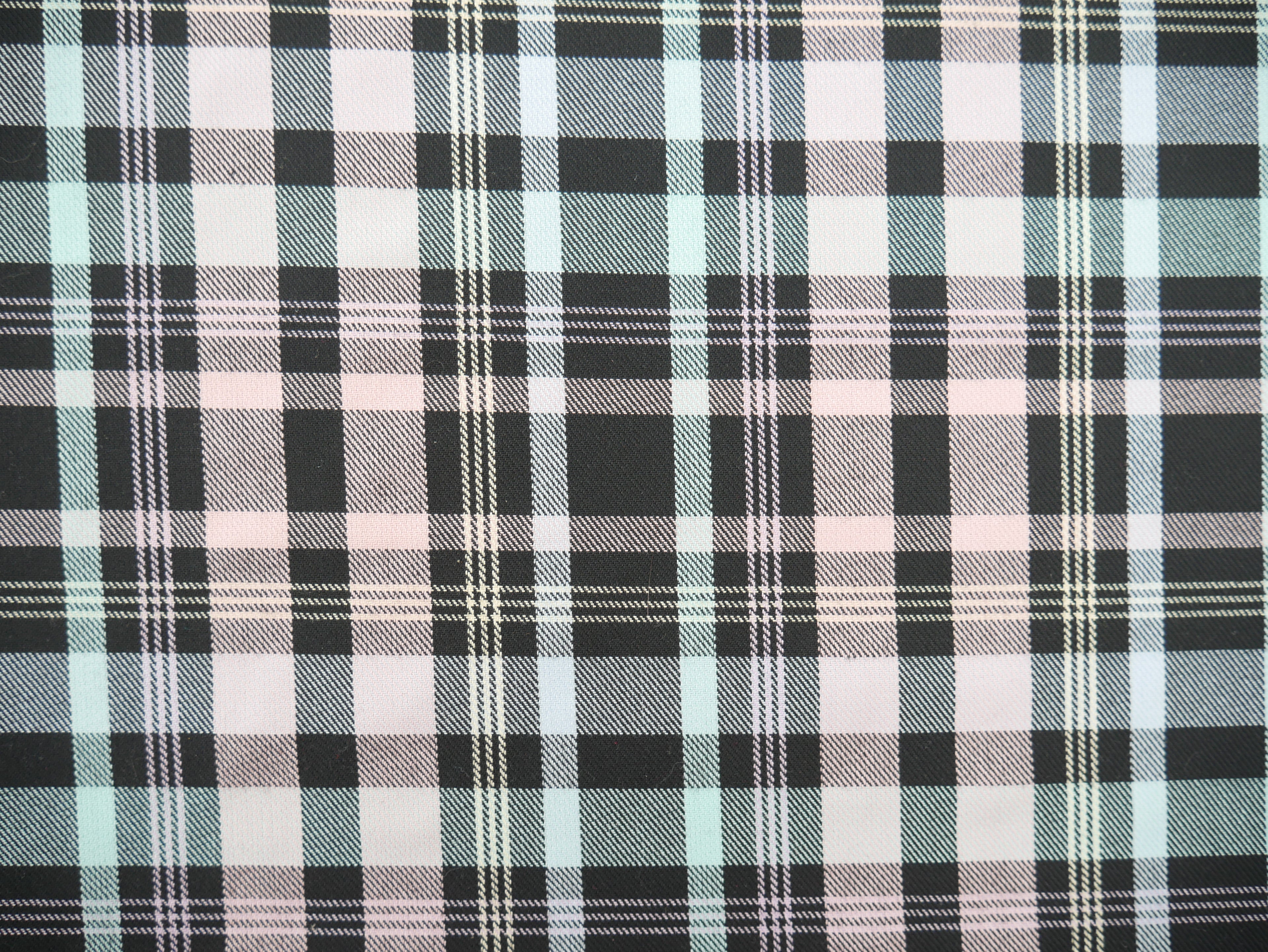 Pastel Tartan Poly-Viscose, £10.00 p/m-Fabric-Flying Bobbins Haberdashery