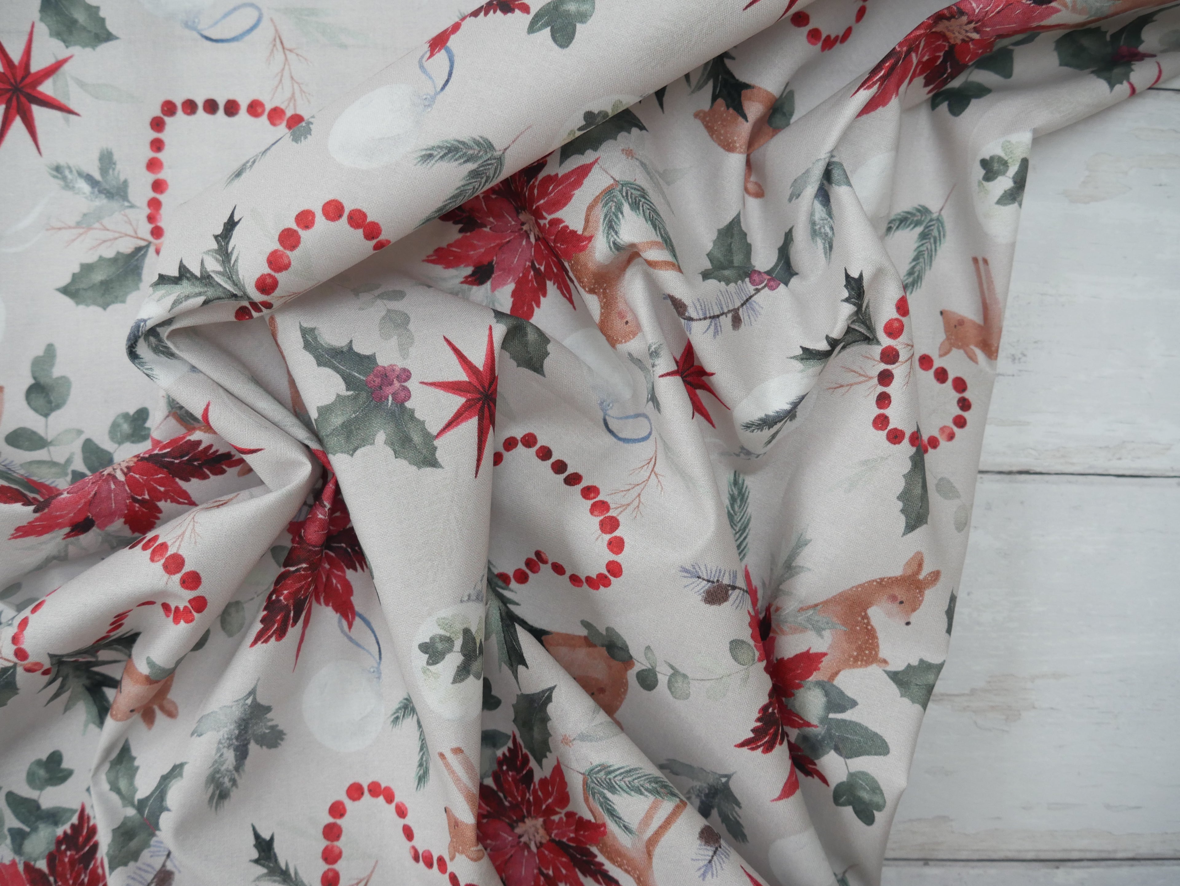 Winter Wishes Printed Cotton, £14.00 p/m-Fabric-Flying Bobbins Haberdashery