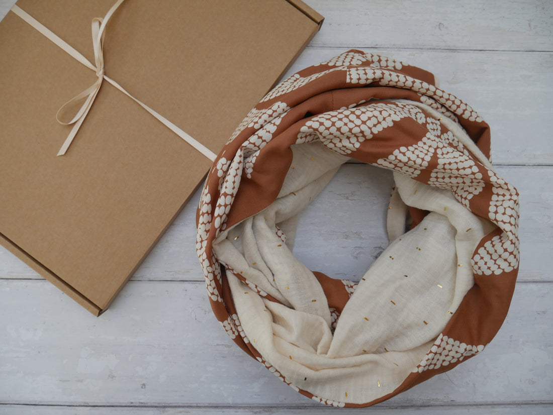 Infinity Scarf Kit in Pecan-Sewing Kit-Flying Bobbins Haberdashery