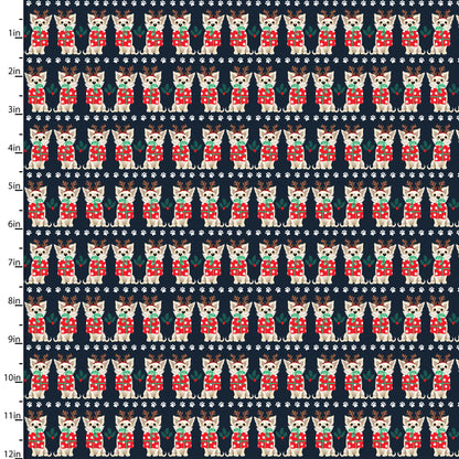 Santa Paws Printed Cotton by 3 Wishes, £12.00 p/m-Fabric-Flying Bobbins Haberdashery