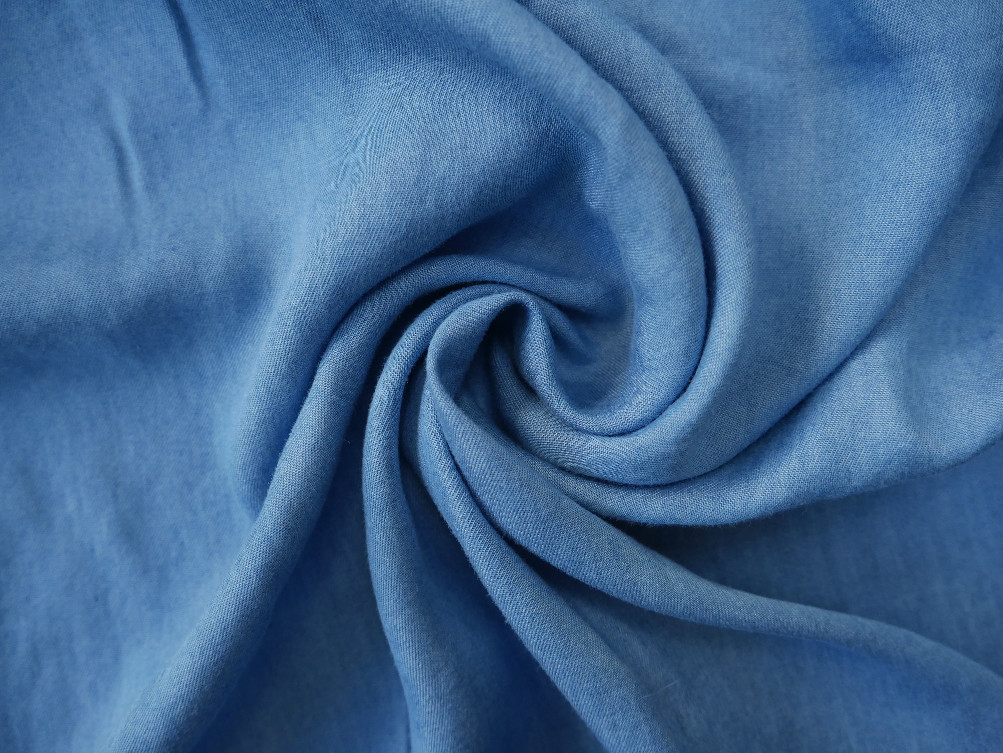 Tencel Chambray in Mid Blue, £14.50 p/m-Tencel-Flying Bobbins Haberdashery