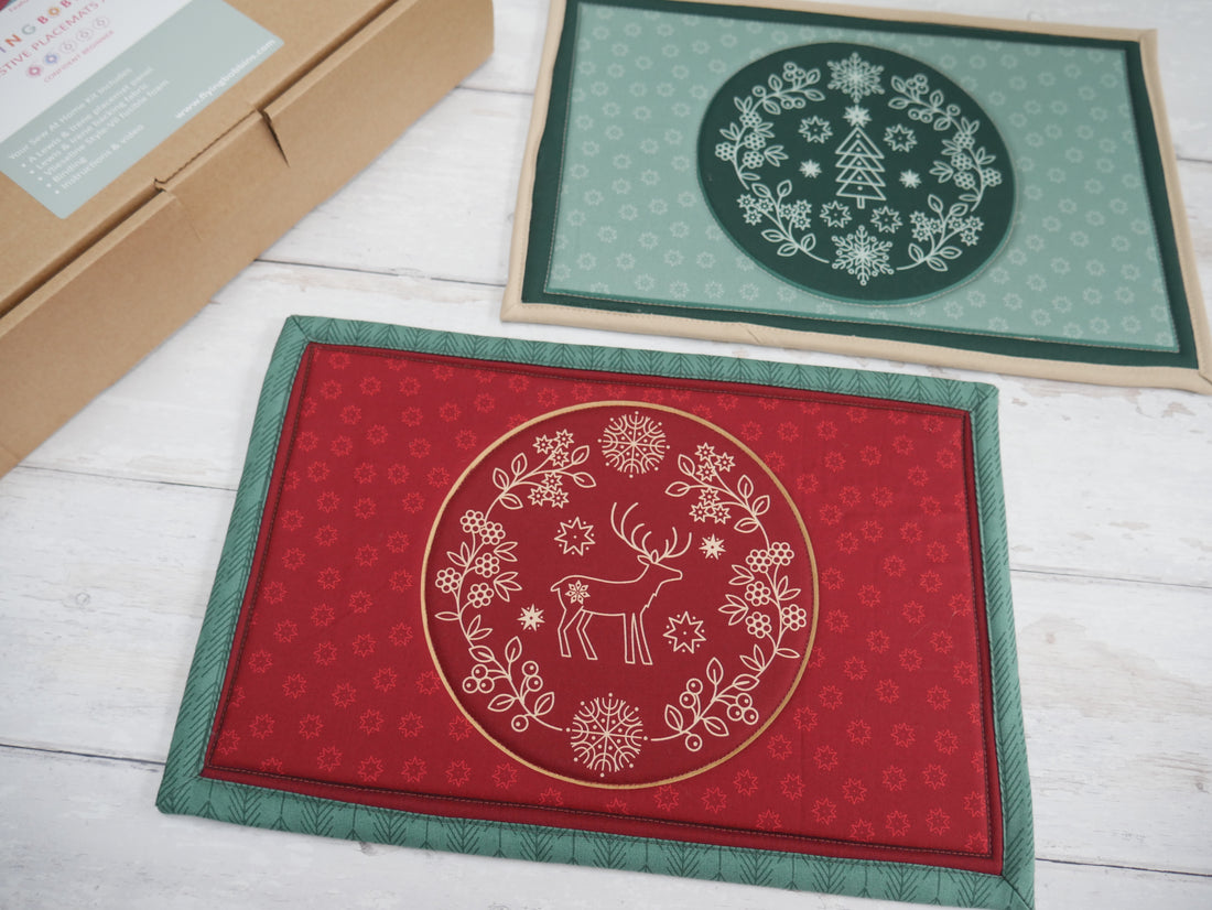 Festive Placemat Kit - Saariselka-Sewing Kit-Flying Bobbins Haberdashery