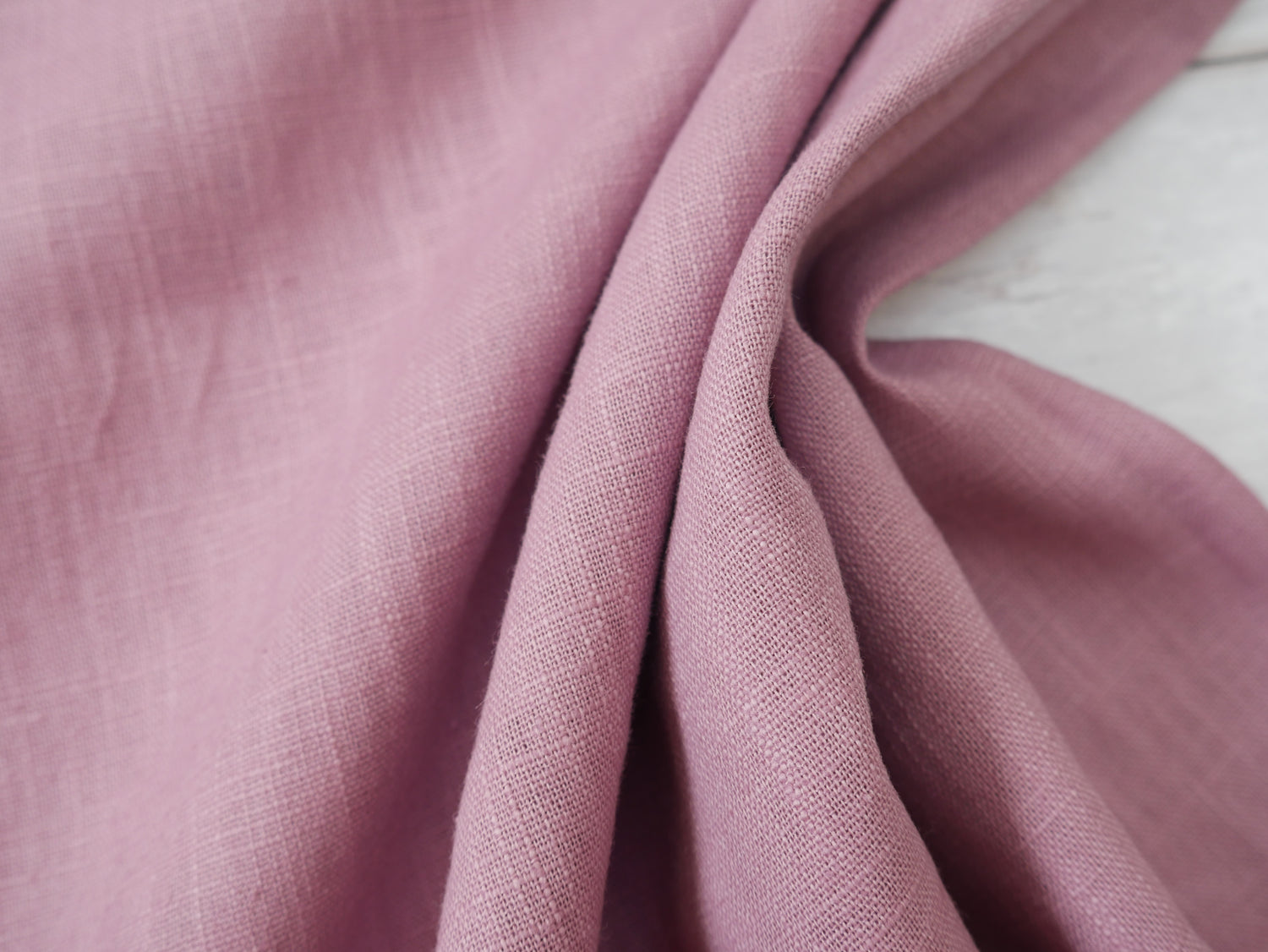 Washed Linen Cotton in Mauve £15.00 p/m-Linen-Flying Bobbins Haberdashery