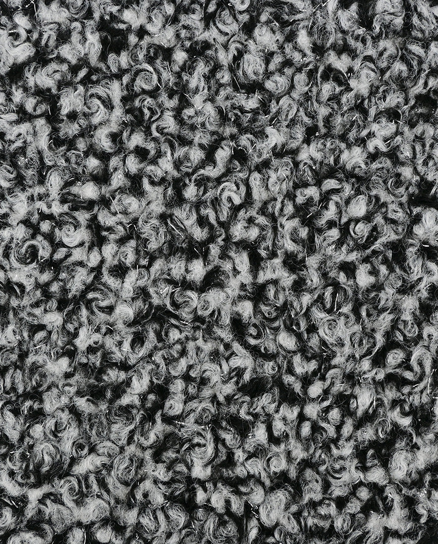 Bouclé Lurex Coat Fabric in Salt &amp; Pepper, £16.50 p/m-Fabric-Flying Bobbins Haberdashery