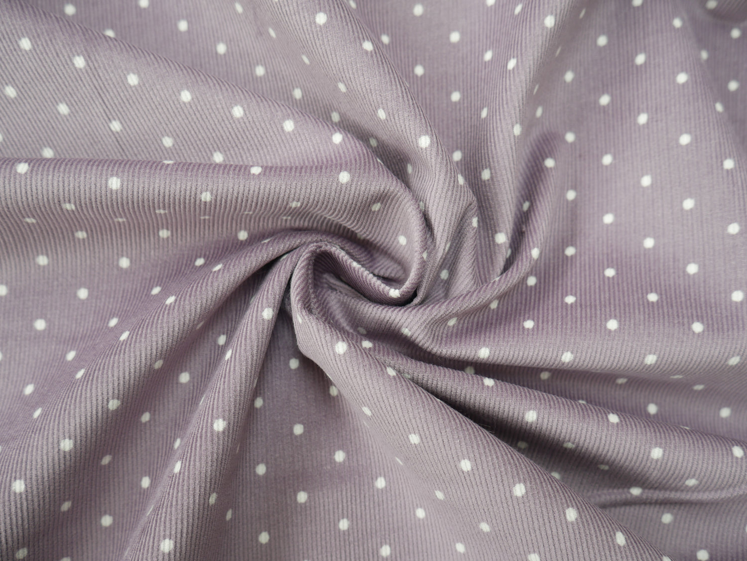 Polka Dot Fine Wale Corduroy Devine Parma Fabric, £19.50 p/m-Corduroy-Flying Bobbins Haberdashery