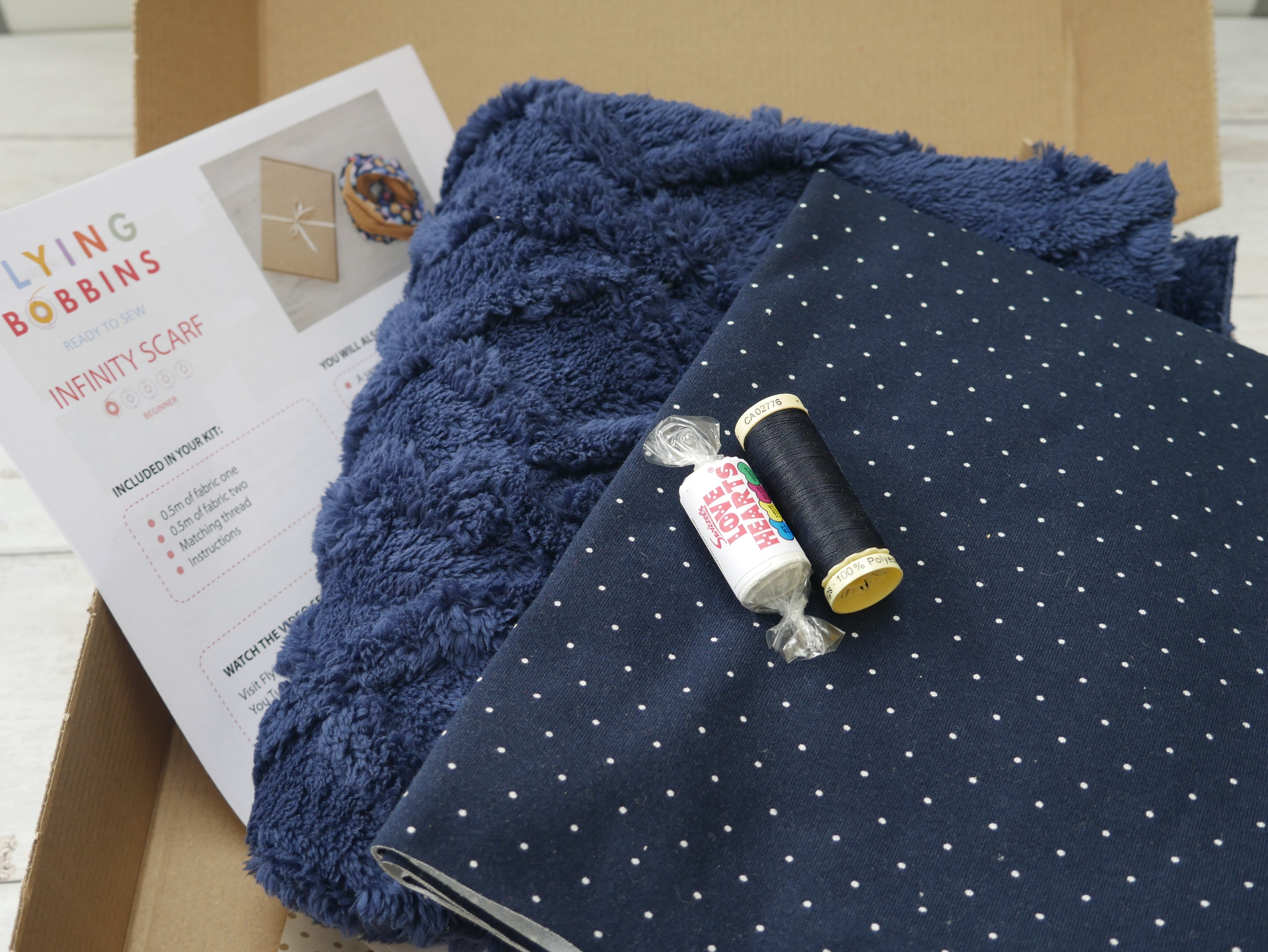 Snuggle Snood Kit in Navy-Sewing Kit-Flying Bobbins Haberdashery