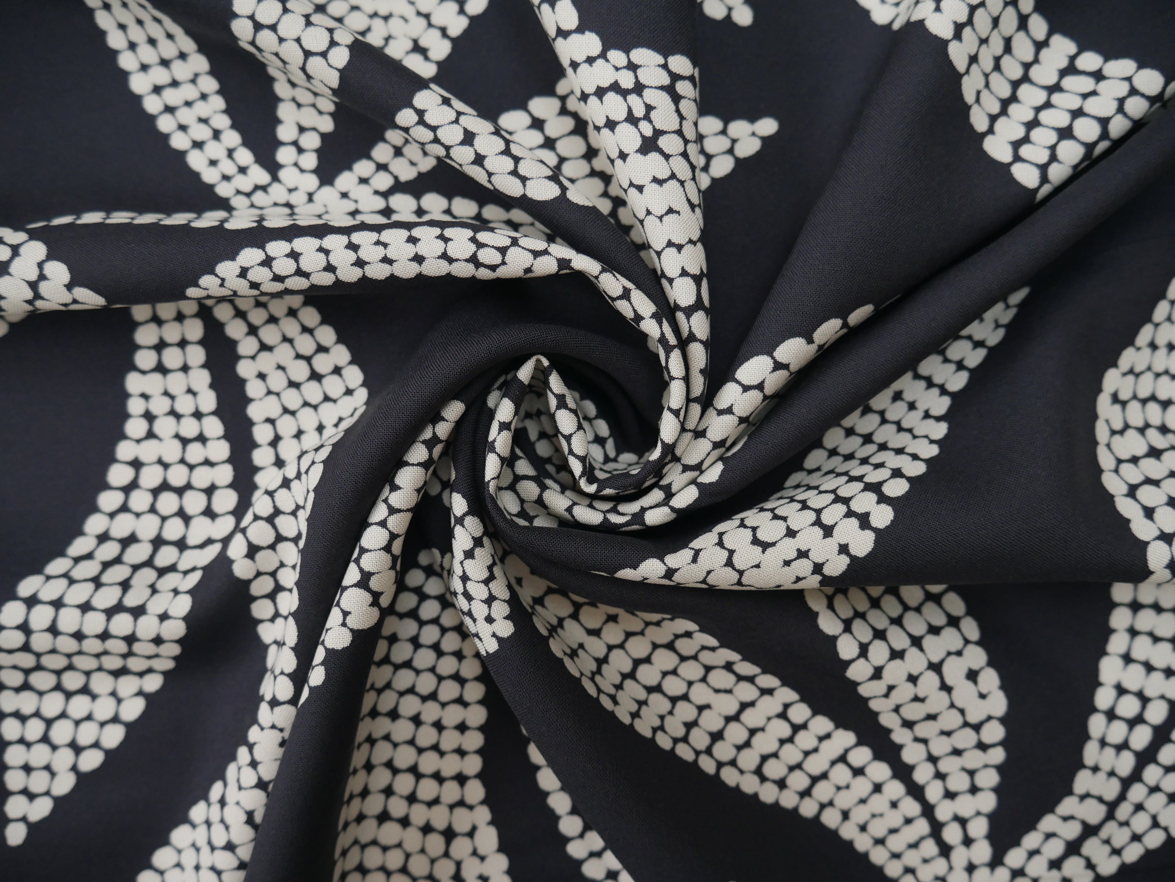 Atelier Brunette Kaola Viscose Challis in Charcoal, £18.00 p/m-Viscose-Flying Bobbins Haberdashery