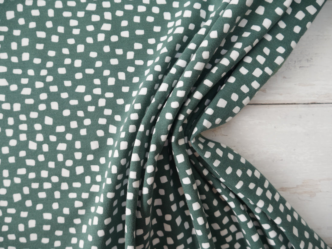 Showering Arcade Cotton Jersey in Forest, £17.50 p/m-Cotton jersey-Flying Bobbins Haberdashery