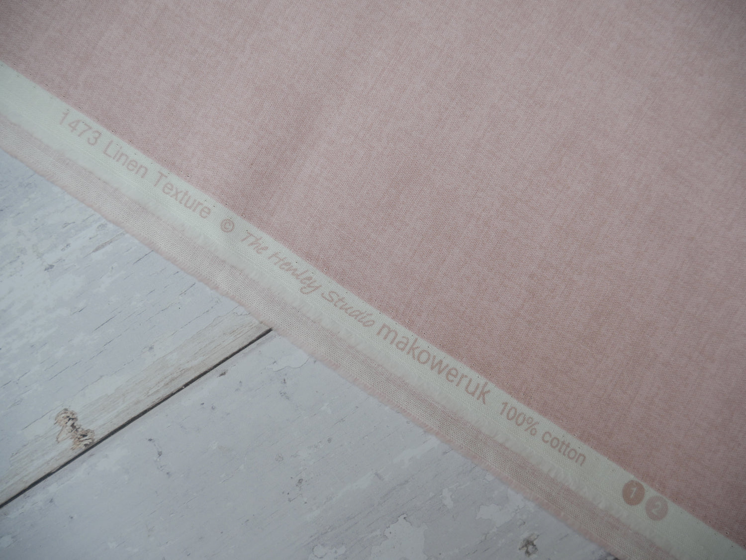 Makower Printed Cotton, Linen Texture in Pale Pink, £12.80 p/m-Cotton-Flying Bobbins Haberdashery