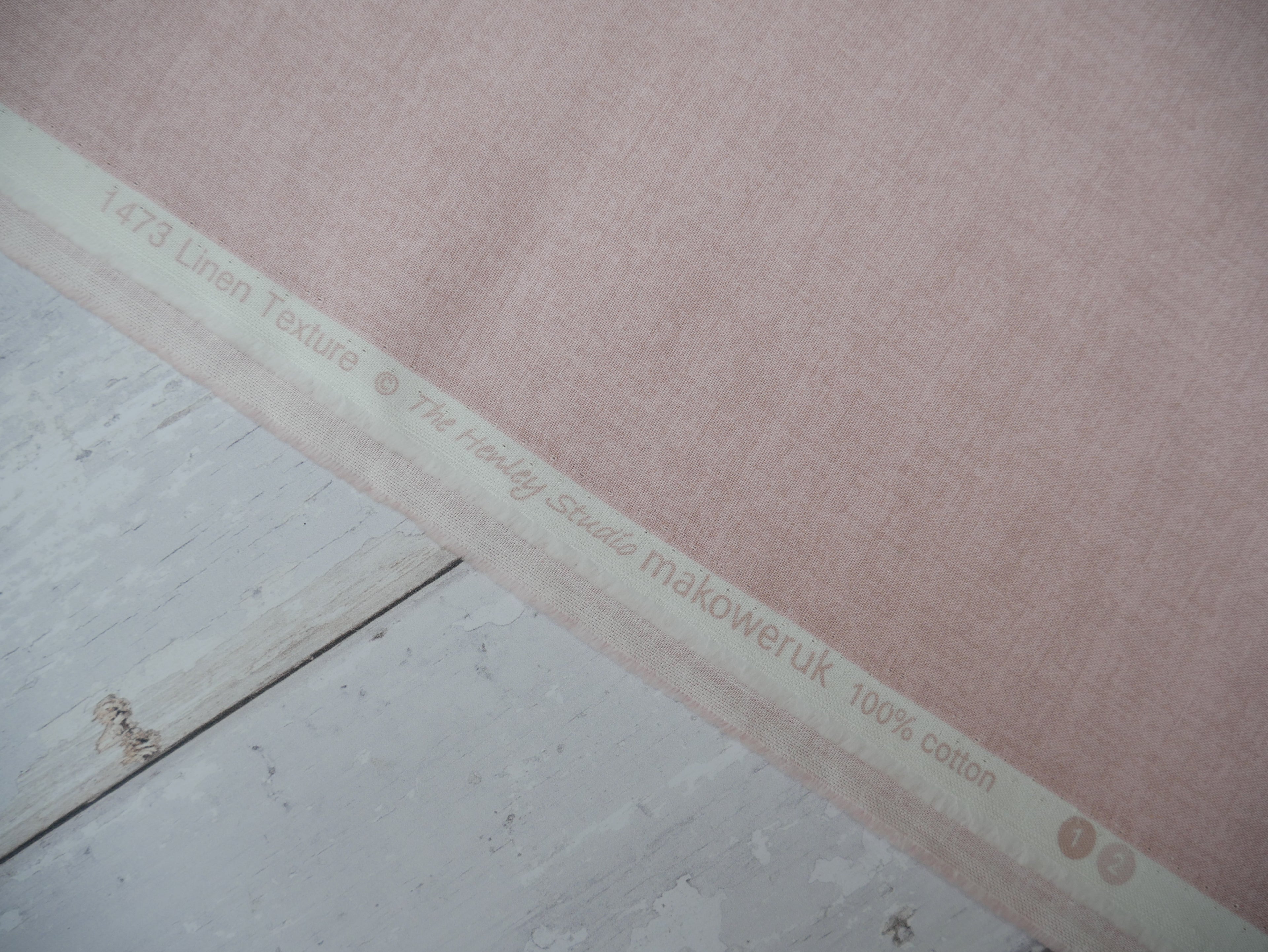 Makower Printed Cotton, Linen Texture in Pale Pink, £12.80 p/m-Cotton-Flying Bobbins Haberdashery