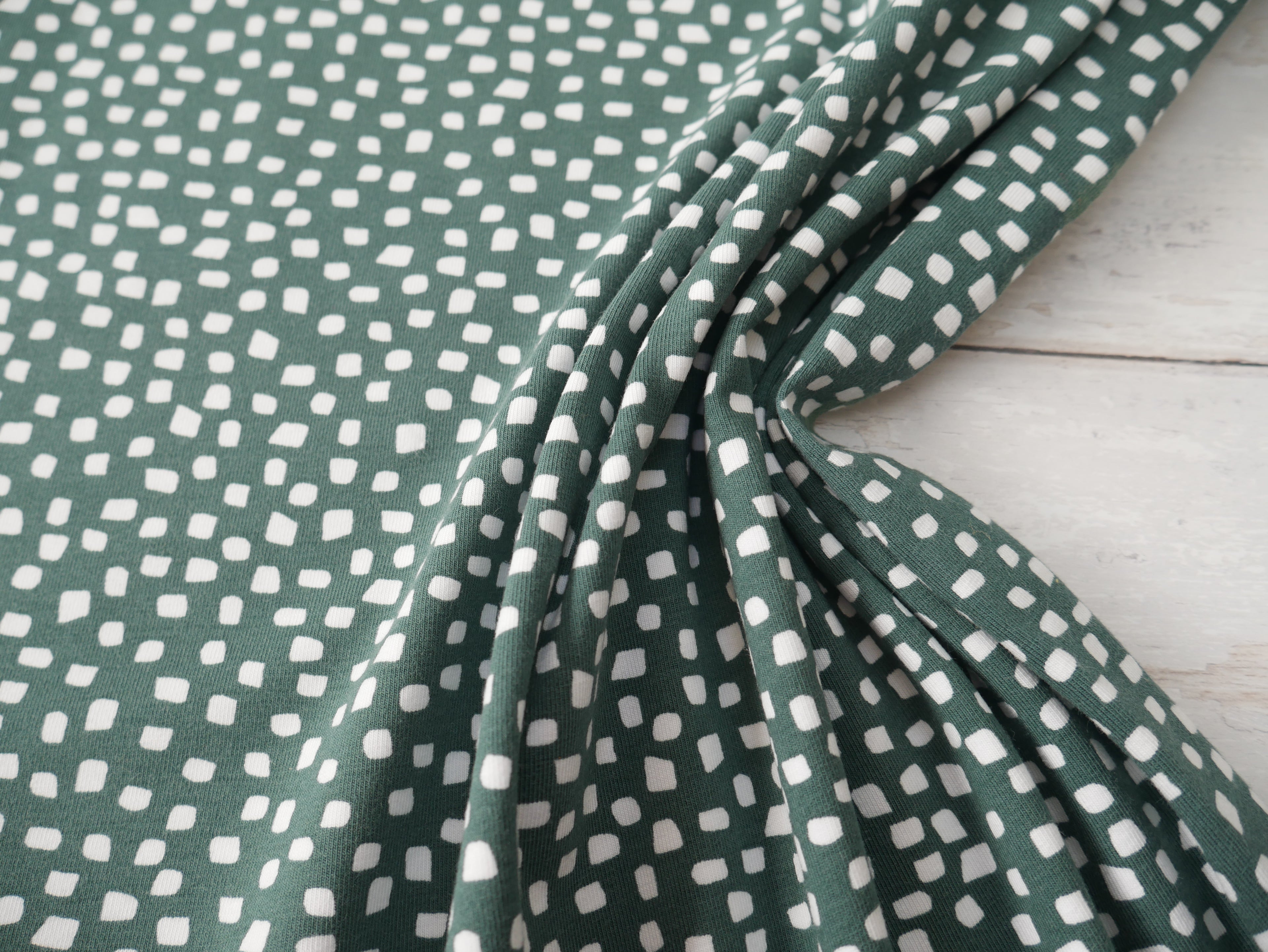 Showering Arcade Cotton Jersey in Forest, £17.50 p/m-Cotton jersey-Flying Bobbins Haberdashery