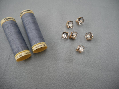 Cicadella Blouse Kit - Hammered Satin in Powder Blue-Sewing Kit-Flying Bobbins Haberdashery