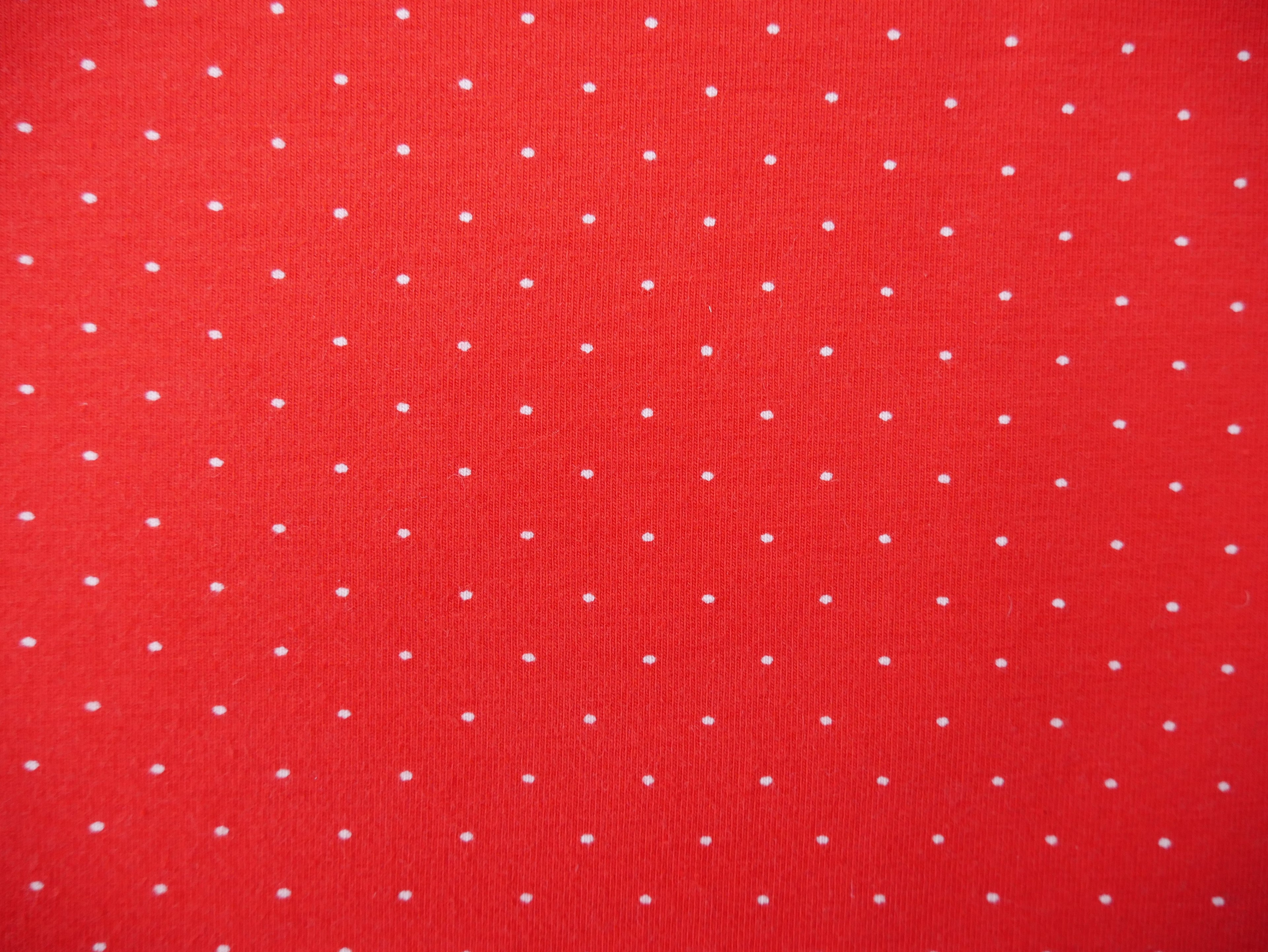 Pin Spot Cotton Jersey in Red £16.00 pm-Cotton Jersey-Flying Bobbins Haberdashery