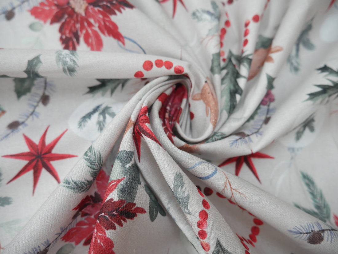 Winter Wishes Printed Cotton, £14.00 p/m-Fabric-Flying Bobbins Haberdashery