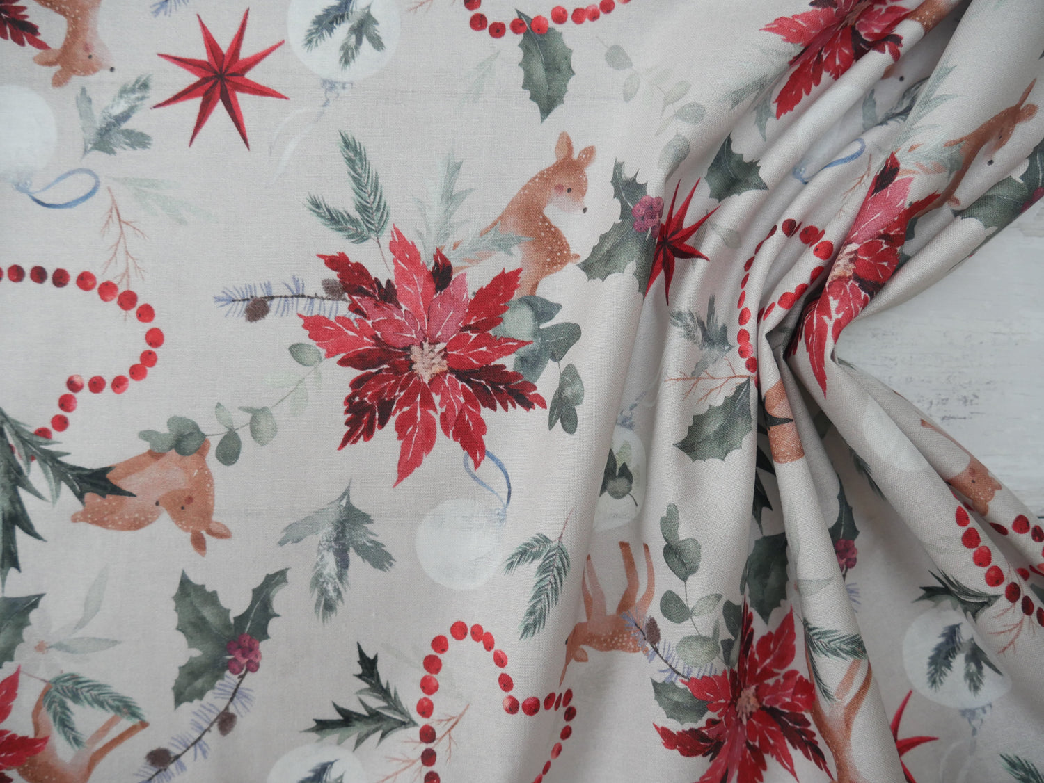 Winter Wishes Printed Cotton, £14.00 p/m-Fabric-Flying Bobbins Haberdashery