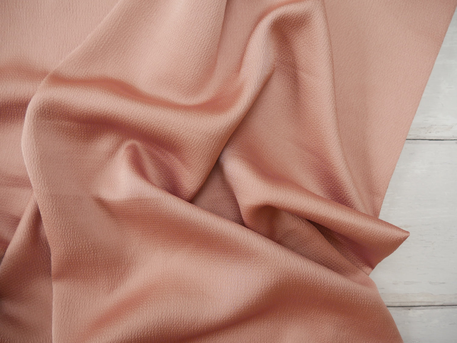 Hammered Satin in Rose, £12.80 p/m-Polyester-Flying Bobbins Haberdashery