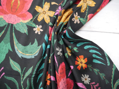 Fabric Godmother Flavia Viscose Crepe, £19.00 p/m-Viscose-Flying Bobbins Haberdashery