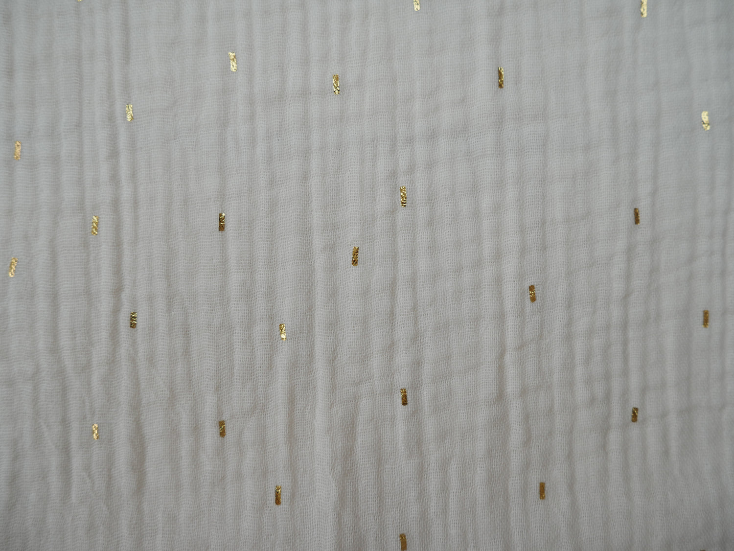 Gold Fleck Double Gauze in Ivory, £11.50 p/m-Cotton-Flying Bobbins Haberdashery