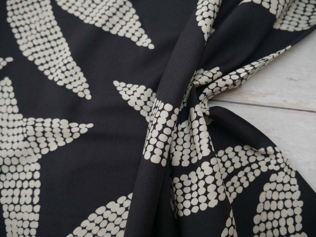 Atelier Brunette Kaola Viscose Challis in Charcoal, £18.00 p/m-Viscose-Flying Bobbins Haberdashery