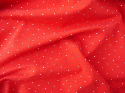 Pin Spot Cotton Jersey in Red £16.00 pm-Cotton Jersey-Flying Bobbins Haberdashery