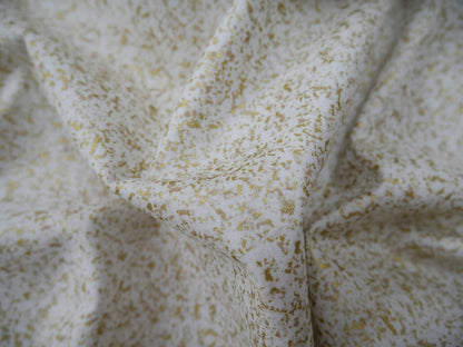 Makower Printed Cotton, Gilt in Cream, £15.50pm-Cotton-Flying Bobbins Haberdashery