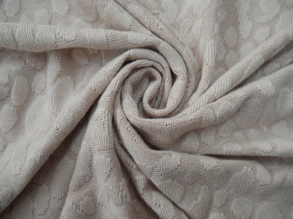 Keiko Jacquard Knit Fabric in Oatmeal, £17.50 p/m-Fabric-Flying Bobbins Haberdashery