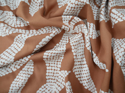 Atelier Brunette Kaola Viscose Challis in Pecan, £18.00 p/m-Viscose-Flying Bobbins Haberdashery