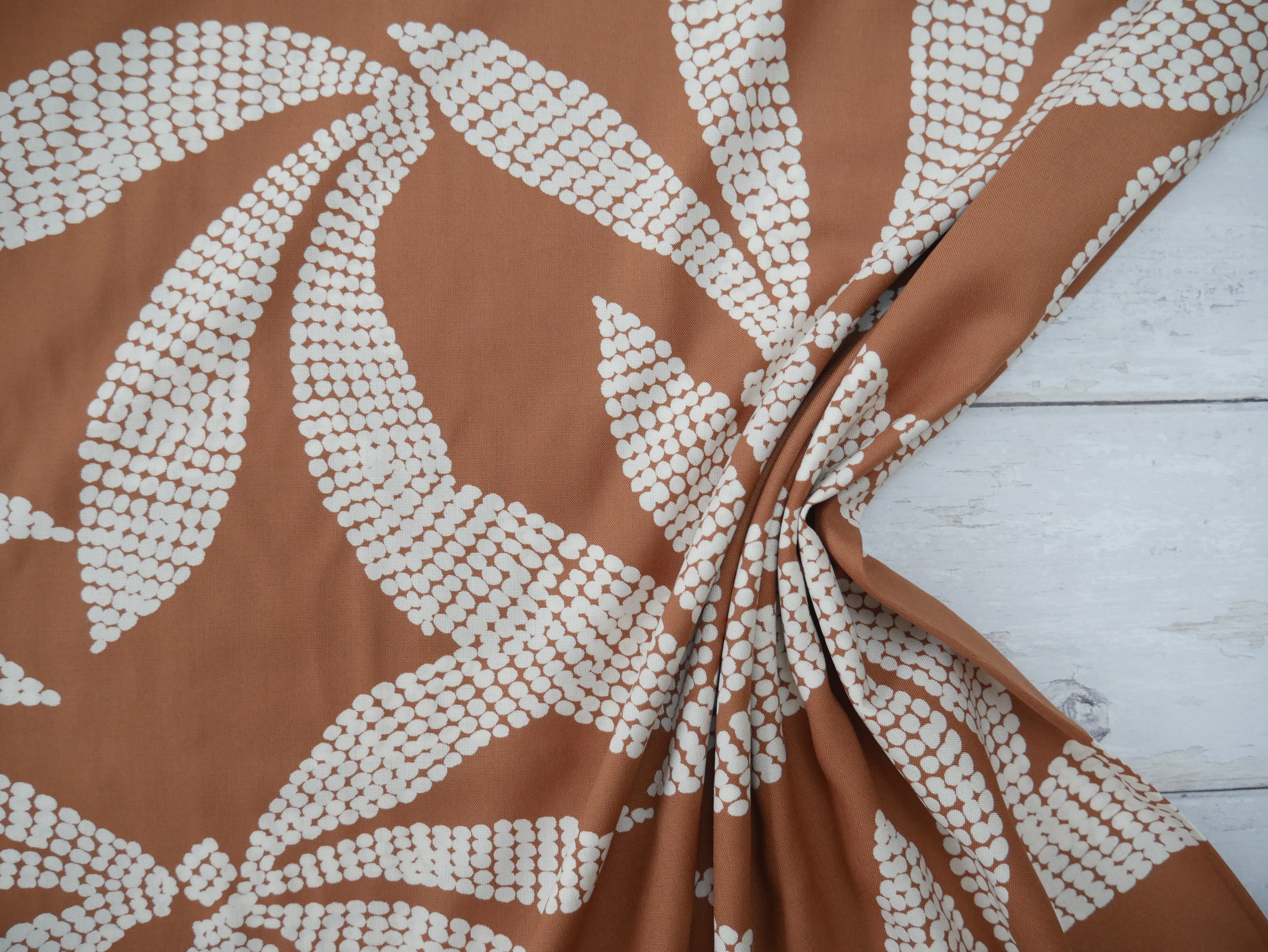 Atelier Brunette Kaola Viscose Challis in Pecan, £18.00 p/m-Viscose-Flying Bobbins Haberdashery