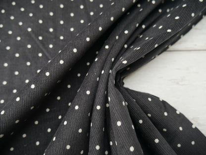 Polka Dot Fine Wale Corduroy Night Fabric, £19.50 p/m-Corduroy-Flying Bobbins Haberdashery