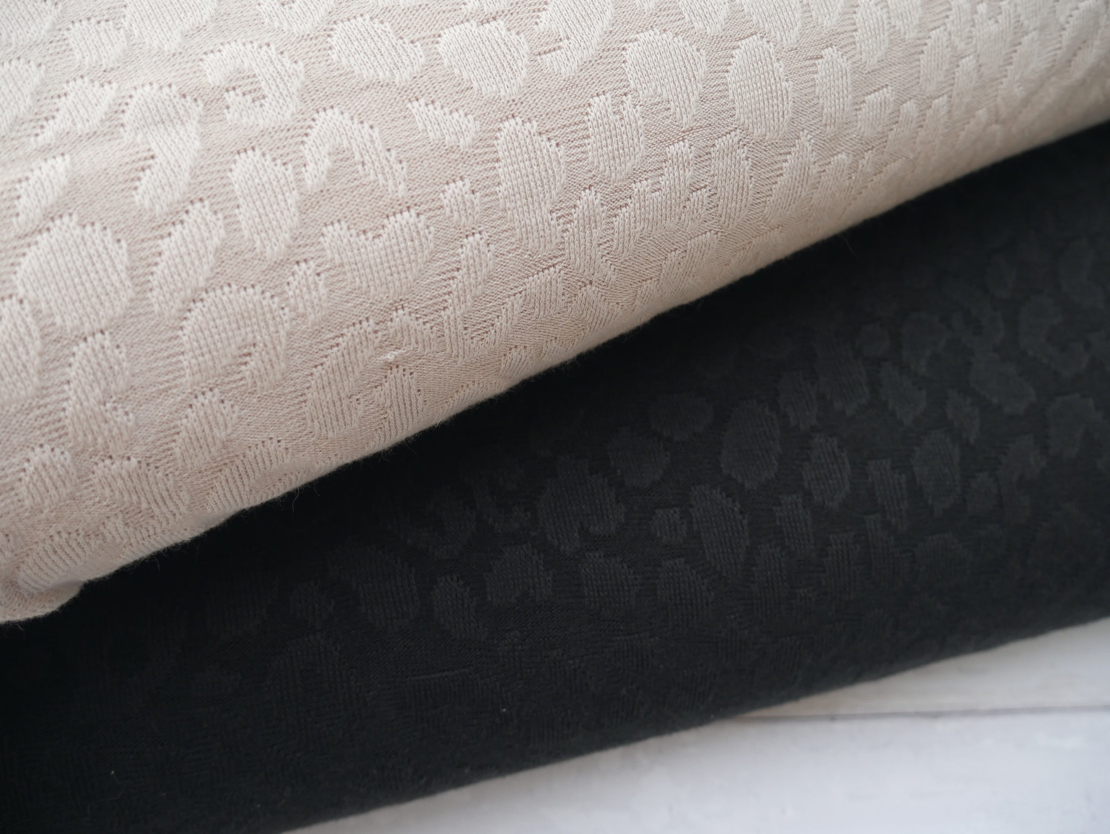 Keiko Jacquard Knit Fabric in Black, £17.50 p/m-Fabric-Flying Bobbins Haberdashery