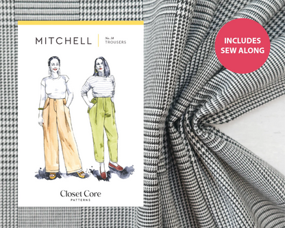 Mitchell Trousers Kit - Prince Of Wales Check-Sewing Kit-Flying Bobbins Haberdashery