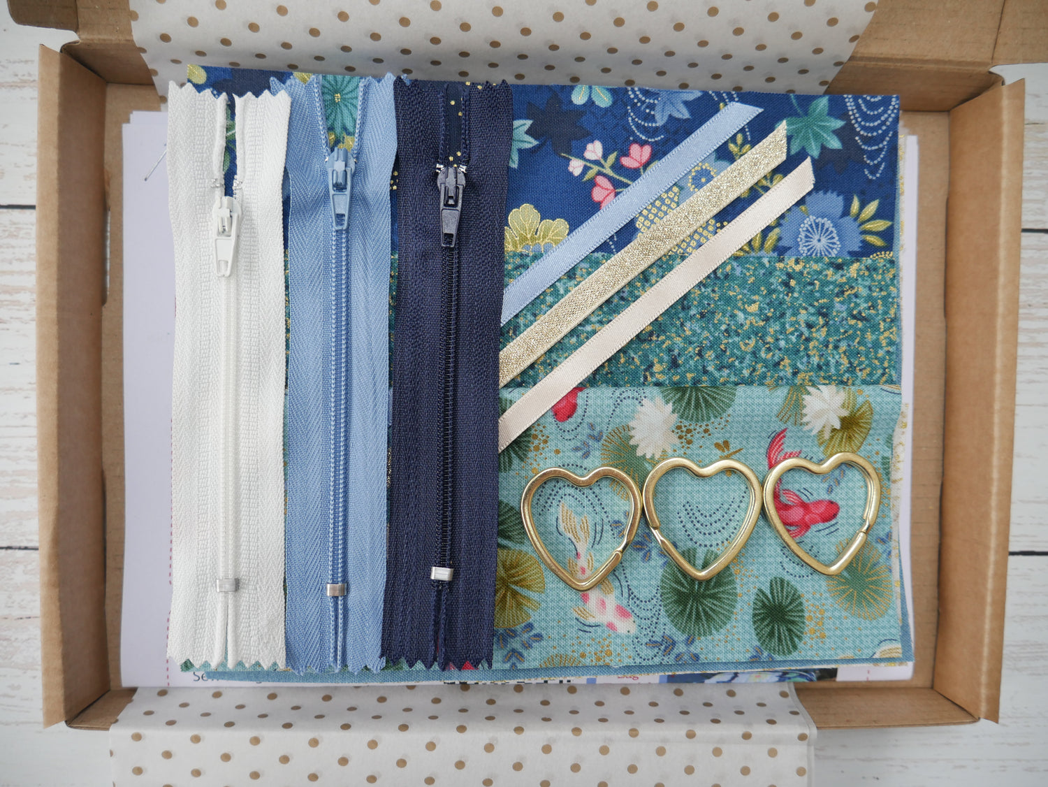 Mini Boxed Bag Trio, Harmony Cotton-Sewing Kit-Flying Bobbins Haberdashery