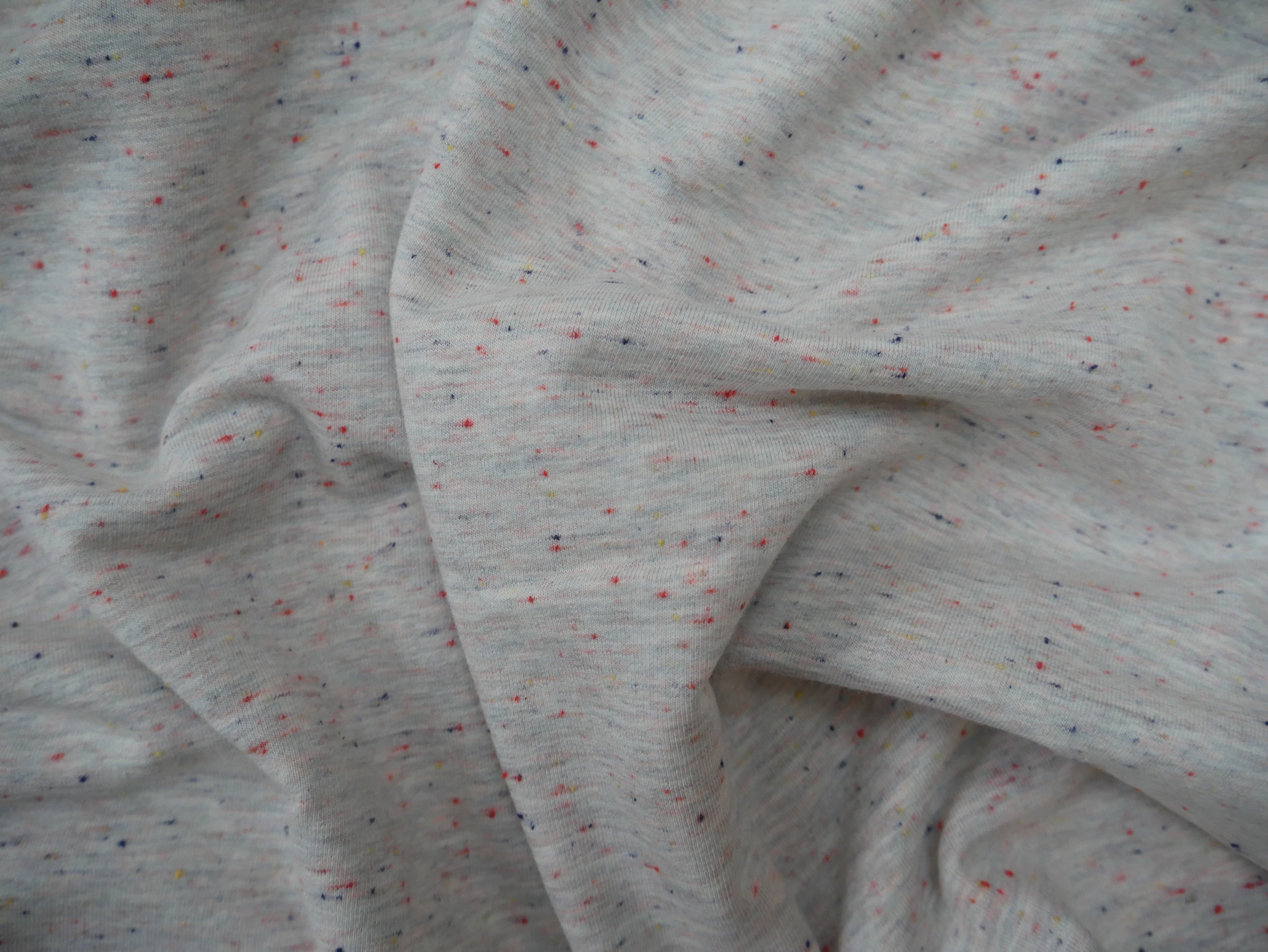 Speckled Cotton Sweat in Ecru, £16.50 p/m-Fabric-Flying Bobbins Haberdashery