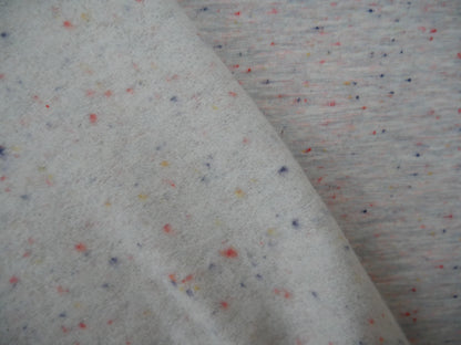 Speckled Cotton Sweat in Ecru, £16.50 p/m-Fabric-Flying Bobbins Haberdashery