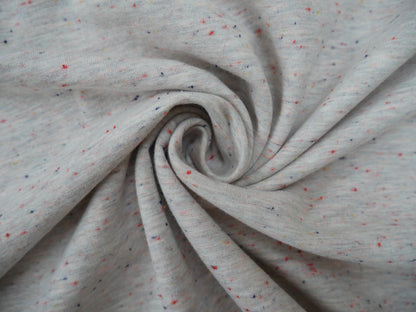 Speckled Cotton Sweat in Ecru, £16.50 p/m-Fabric-Flying Bobbins Haberdashery