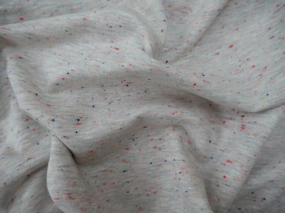 Speckled Cotton Sweat in Ecru, £16.50 p/m-Fabric-Flying Bobbins Haberdashery