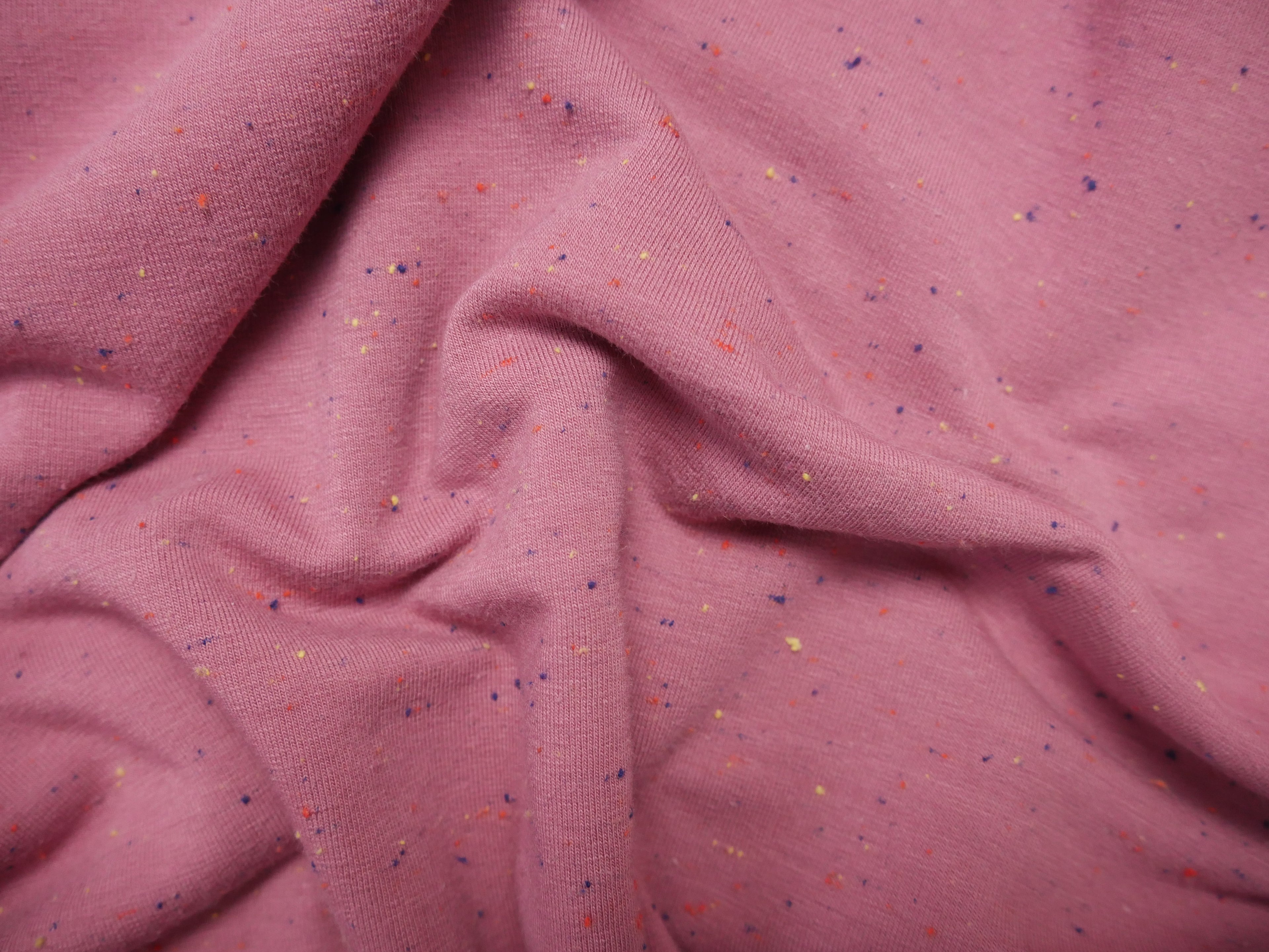 Speckled Cotton Sweat in Rose, £16.50 p/m-Fabric-Flying Bobbins Haberdashery