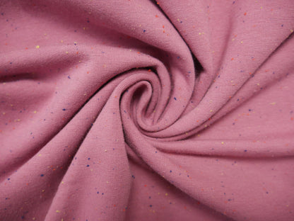 Speckled Cotton Sweat in Rose, £16.50 p/m-Fabric-Flying Bobbins Haberdashery