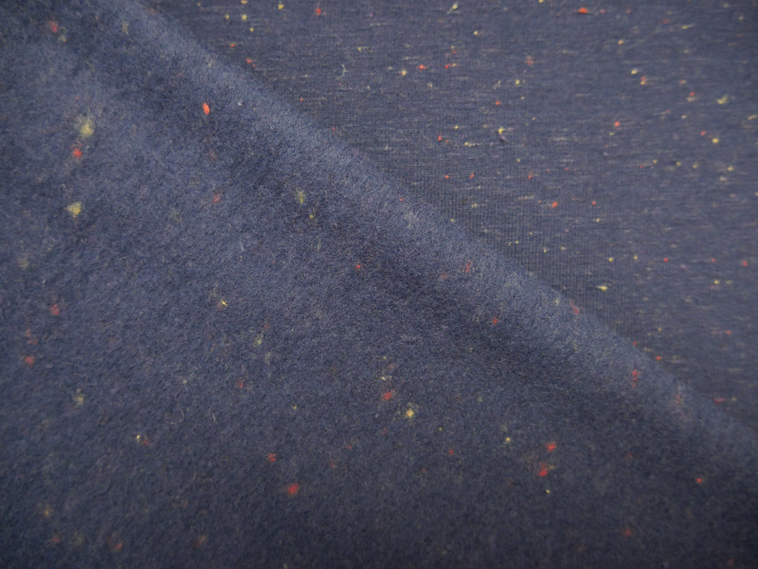 Speckled Cotton Sweat in Navy, £16.50 p/m-Fabric-Flying Bobbins Haberdashery