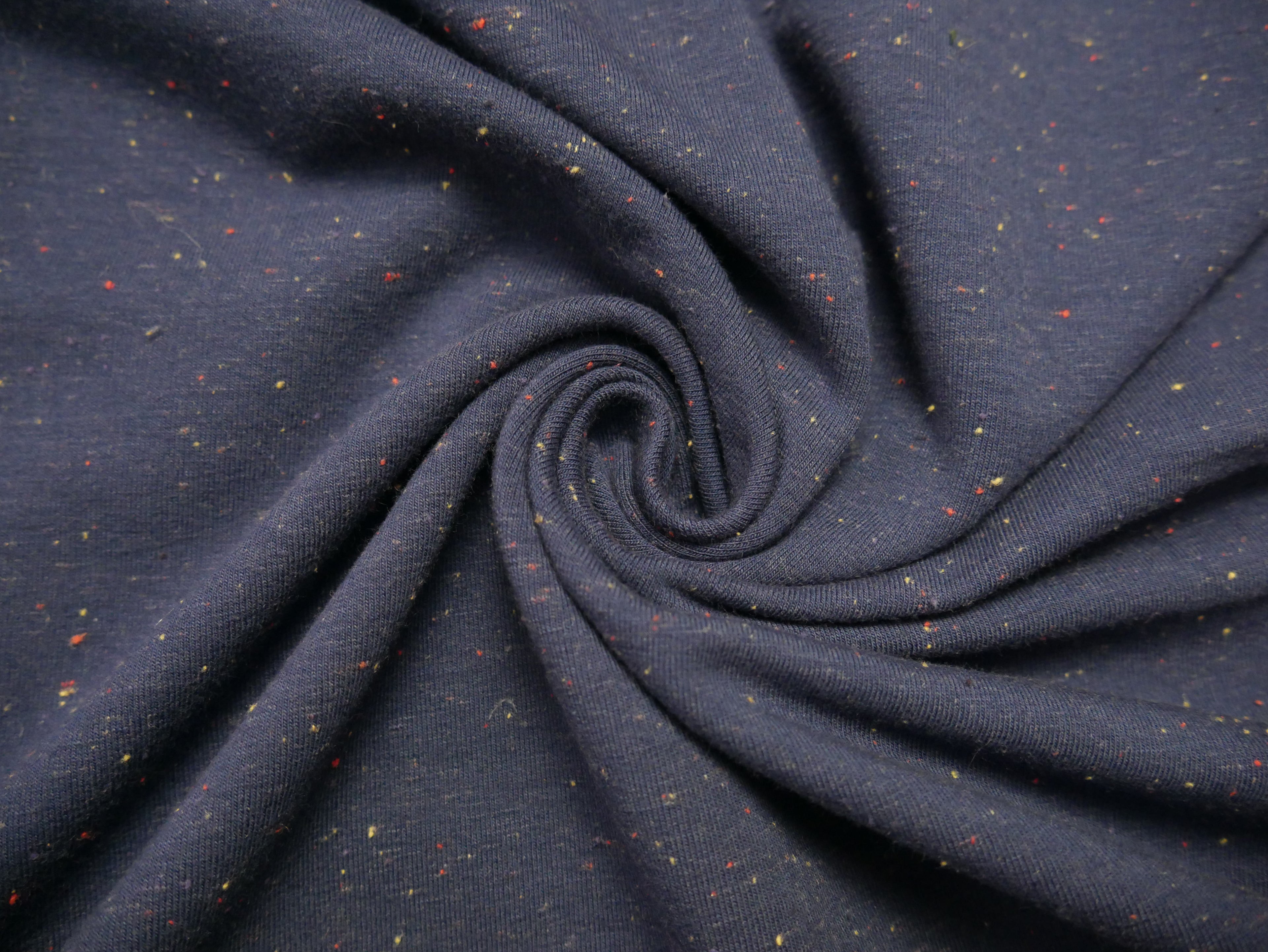 Speckled Cotton Sweat in Navy, £16.50 p/m-Fabric-Flying Bobbins Haberdashery