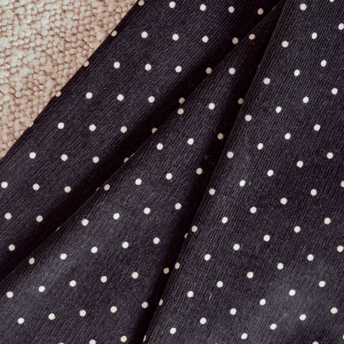 Polka Dot Fine Wale Corduroy Night Fabric, £19.50 p/m-Corduroy-Flying Bobbins Haberdashery