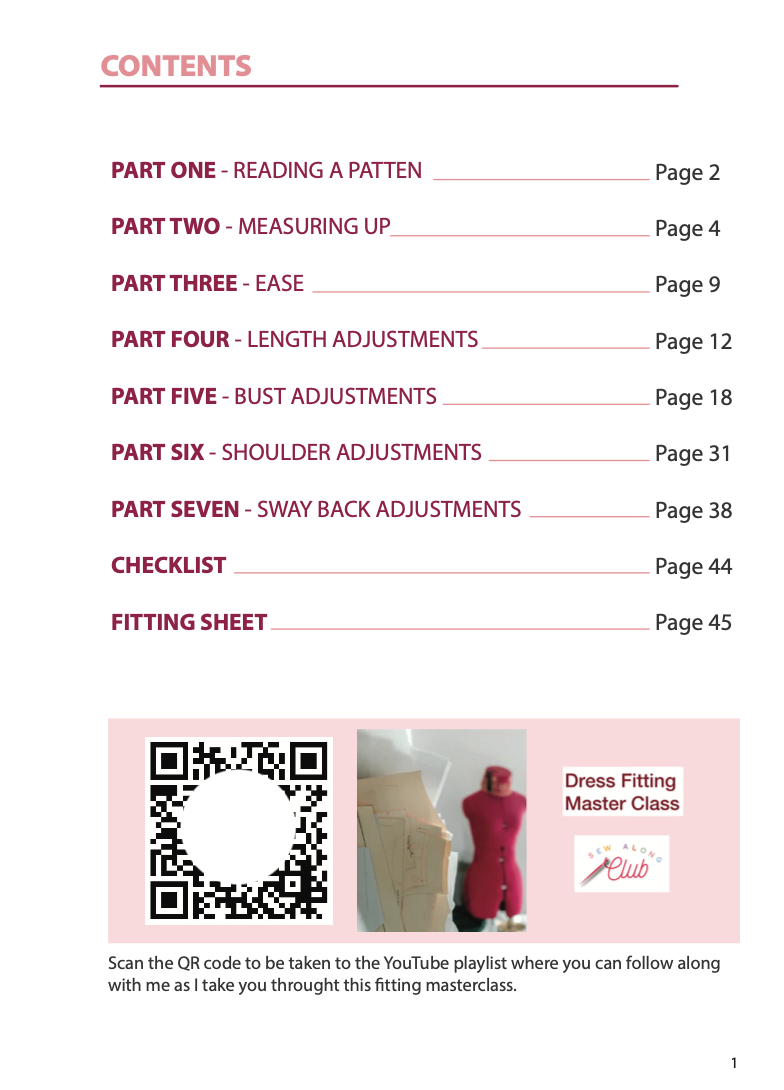 The Dress Fitting Masterclass - FREE DOWNLOAD-Workbook-Flying Bobbins Haberdashery