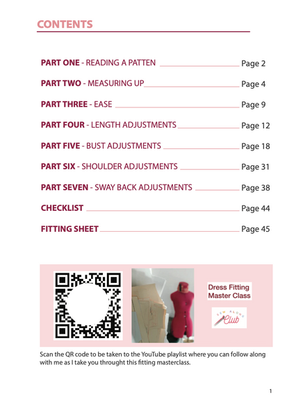 The Dress Fitting Masterclass-Workbook-Flying Bobbins Haberdashery