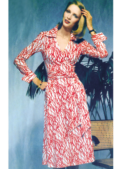 The DVF Wrap Dress by Very Easy Vogue, V2000, Size 6 - 14-Pattern-Flying Bobbins Haberdashery