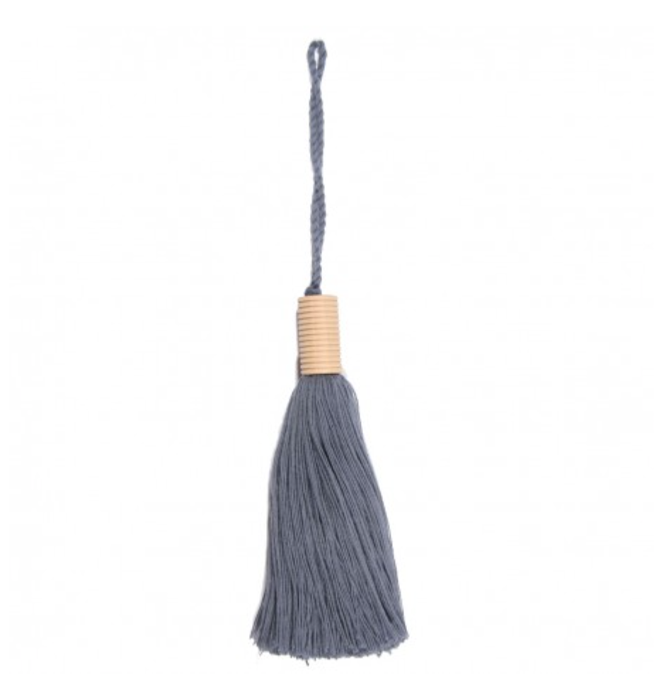 Giant Wooden Tassel in Blue-Tassel-Flying Bobbins Haberdashery