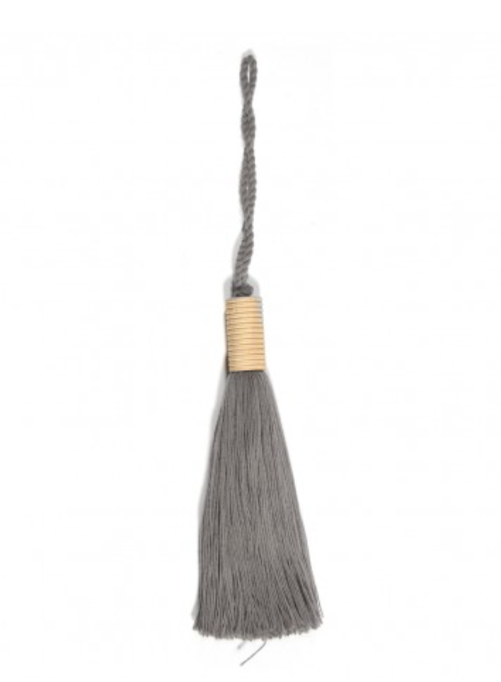 Giant Wooden Tassel in Taupe-Tassel-Flying Bobbins Haberdashery