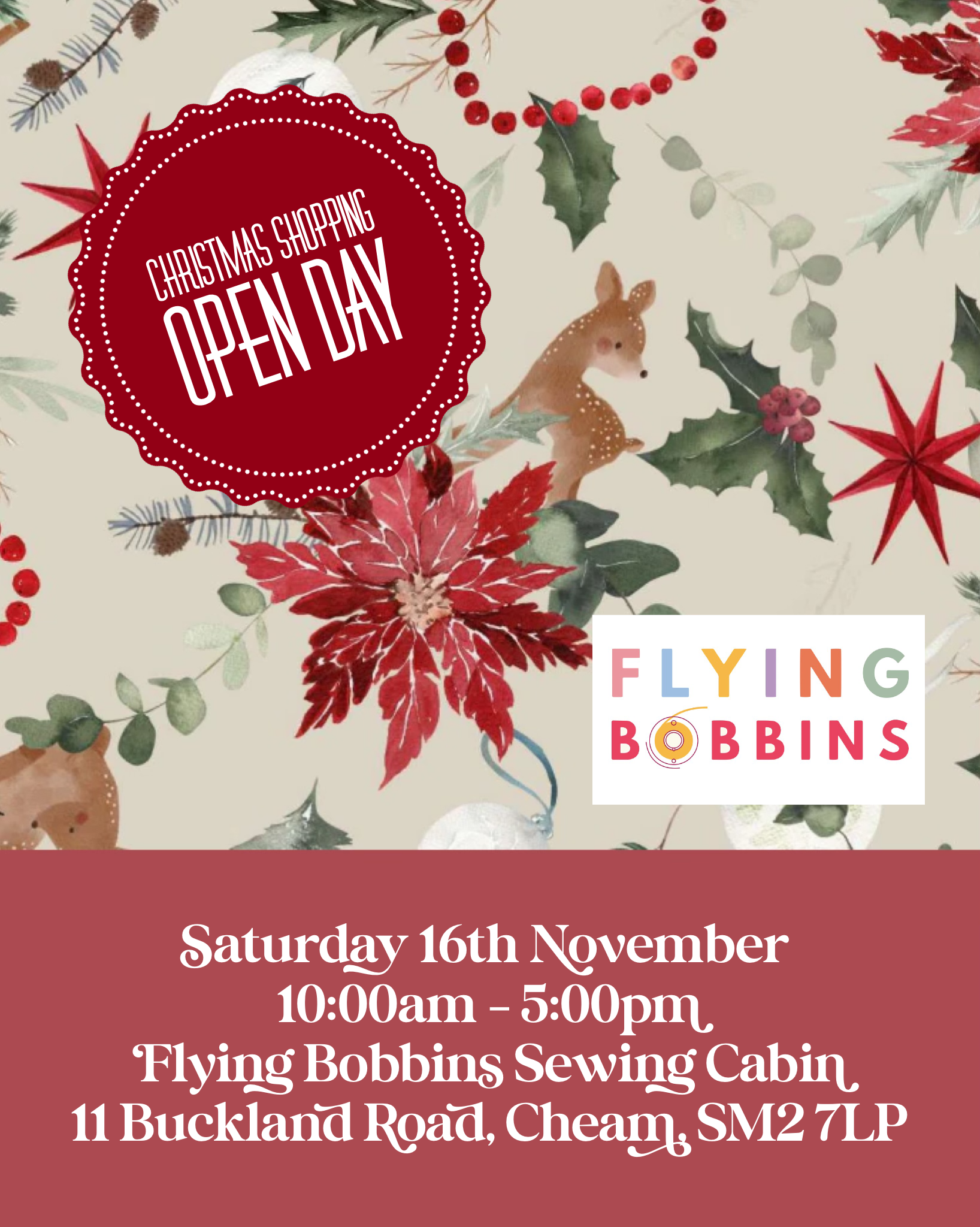 The Christmas Shopping Event 2024-Flying Bobbins Haberdashery