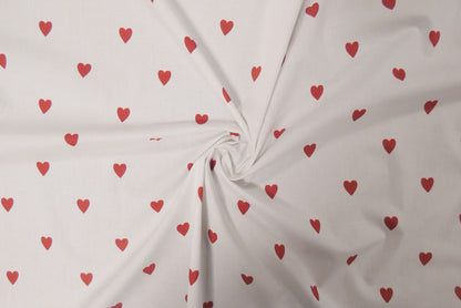 Loveheart Cotton Lawn by Lady McElroy in White, £18.50 p/m-Fabric-Flying Bobbins Haberdashery